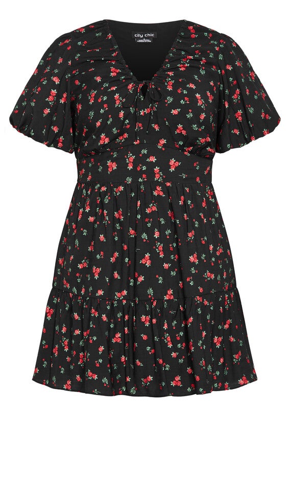 Daphne Dress - black, RED, alternate image number null