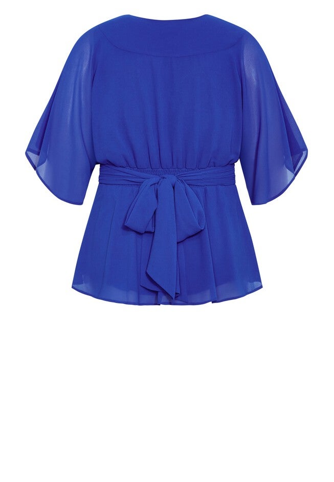 Elegant Wrap Top - ultra blue, BLUE, alternate image number null