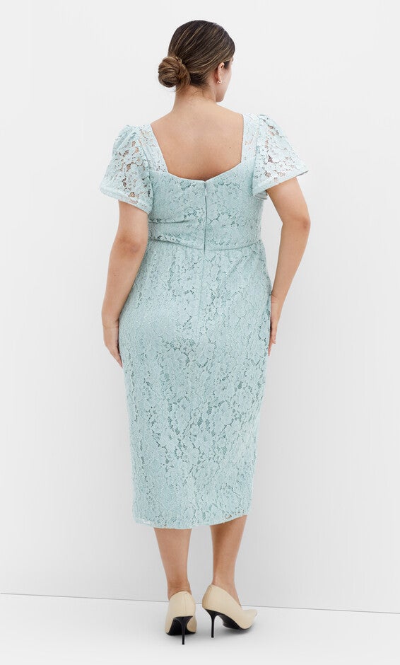 Maisie Lace Midi Dress - mint green, BLUE, alternate image number 1