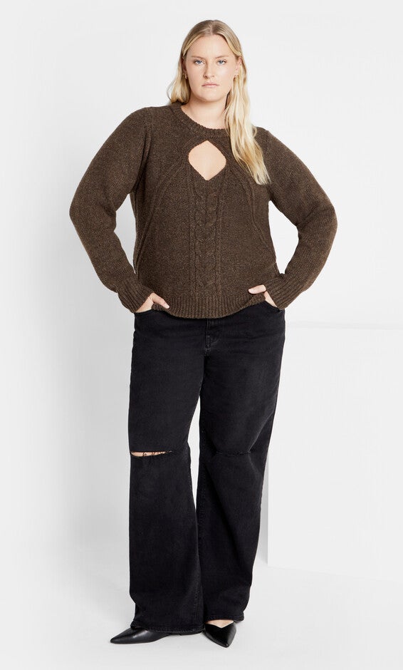 Ivy Sweater - walnut, WALNUT, alternate image number 1