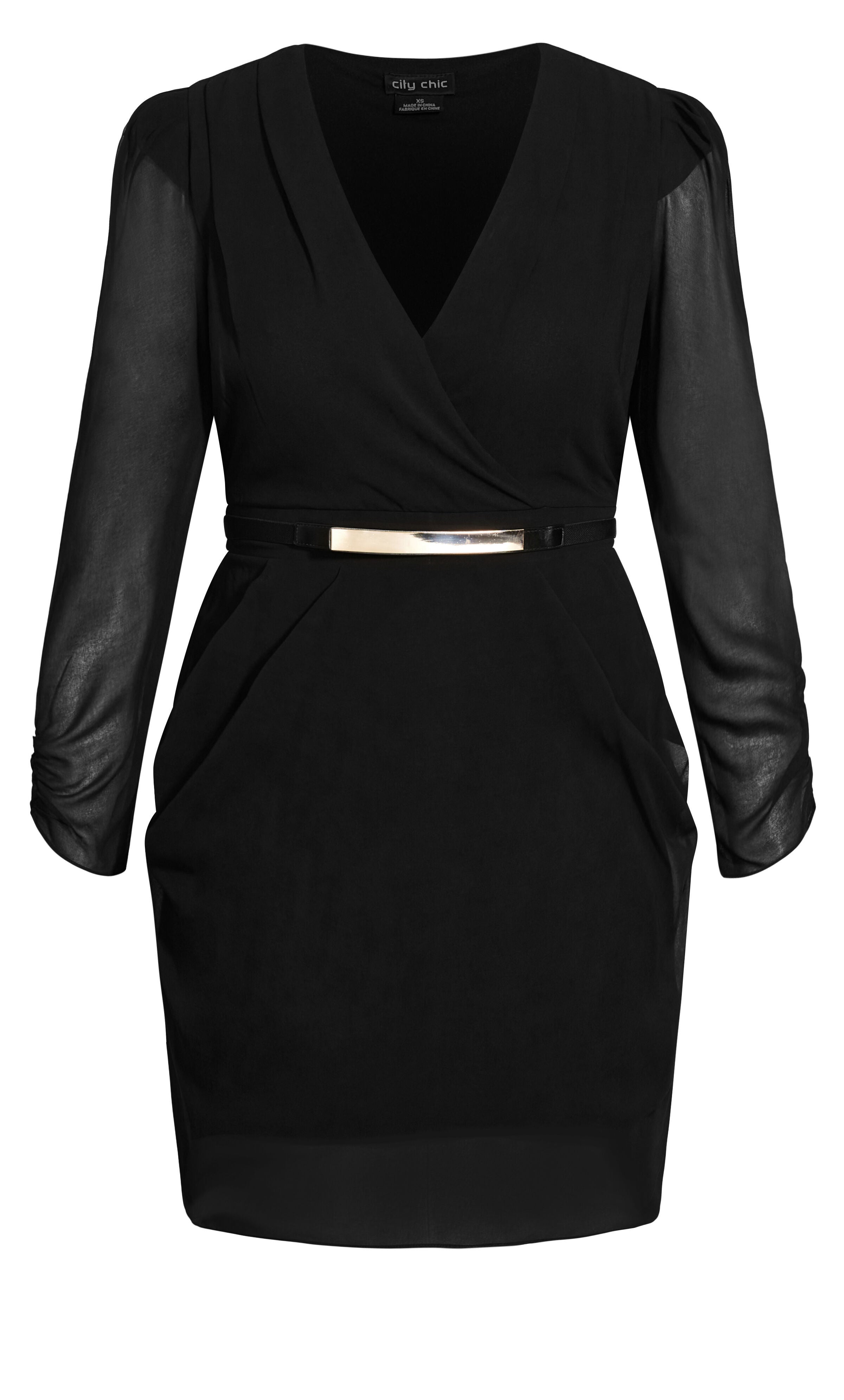 Affair Wrap Dress - black, BLACK, alternate image number 4