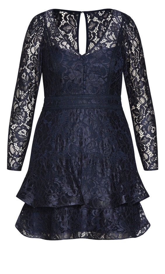 Lace Lover Dress - navy, BLUE, alternate image number null