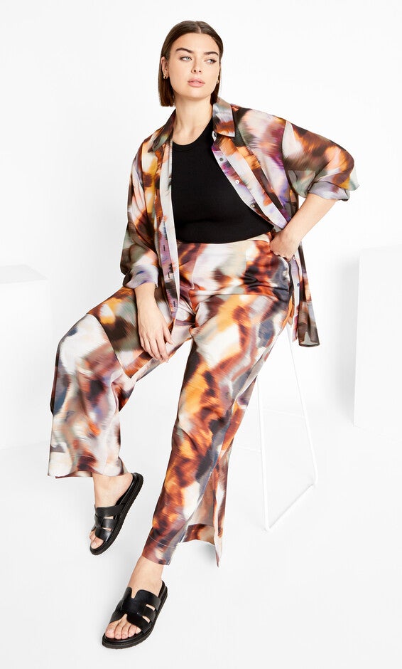 Sheer Lover Print Shirt - white, MINERALS, alternate image number null