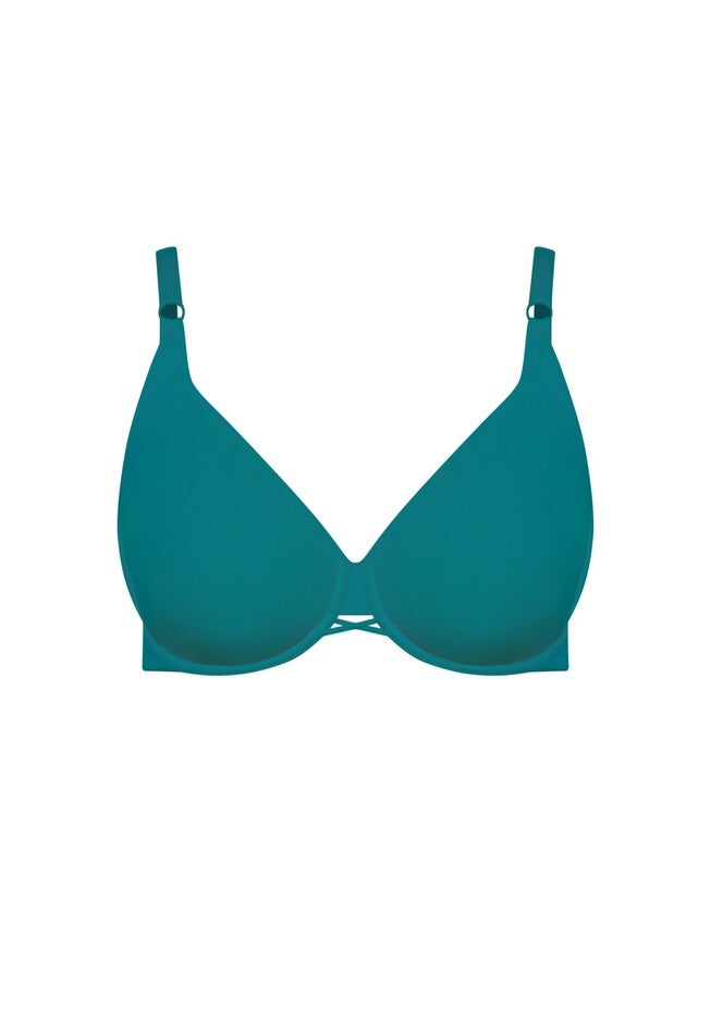 Fashion Smooth Back Bra, DEEP TEAL, alternate image number 2