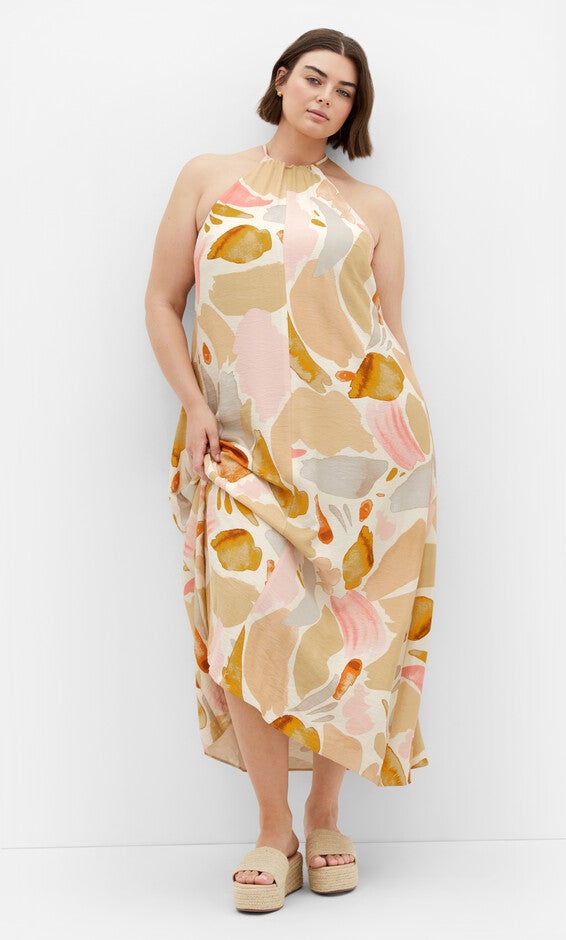 Surface Level Maxi Dress - print, WHITE, alternate image number null