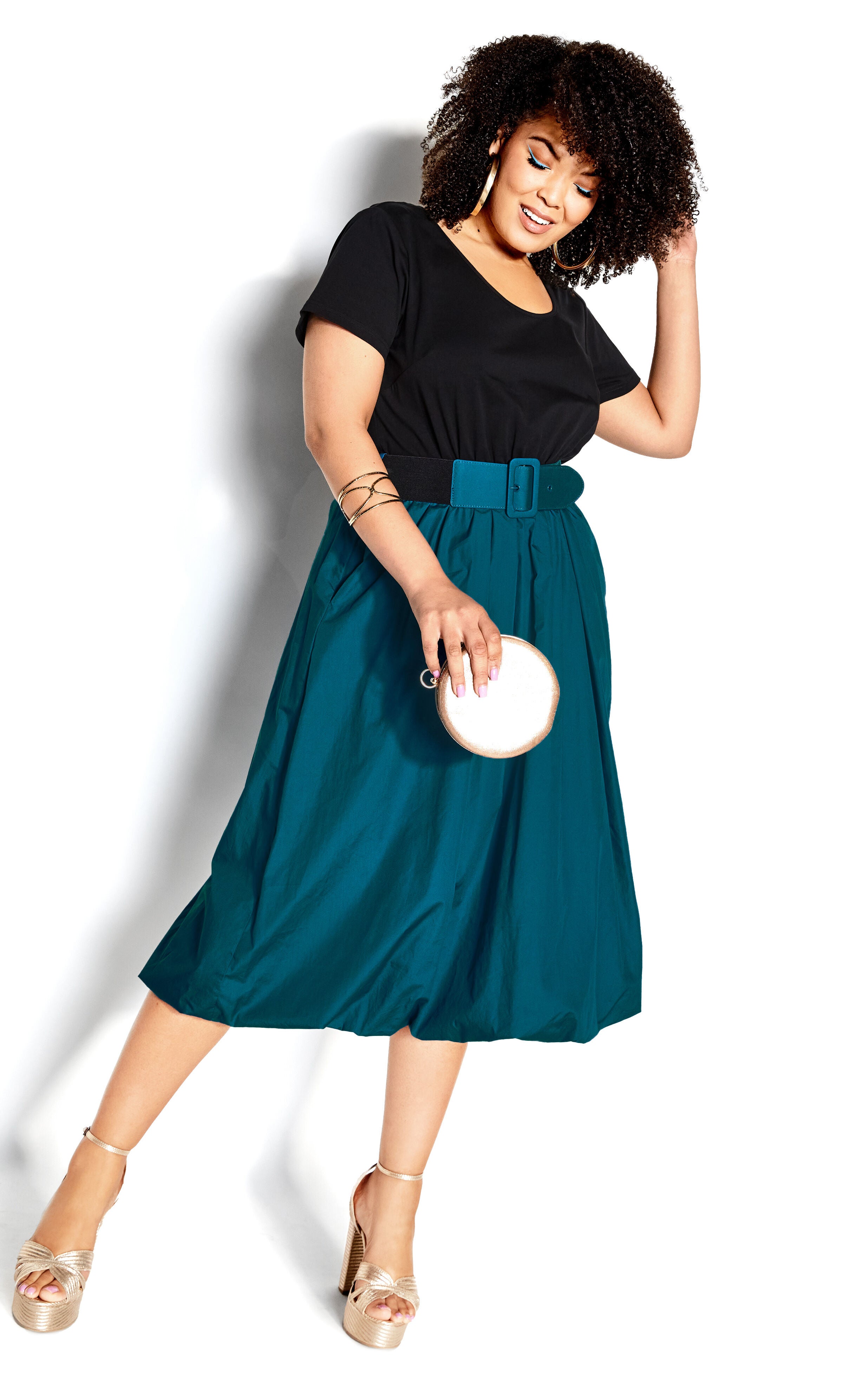 Paris Days Dress - teal, GREEN, hi-res image number 0