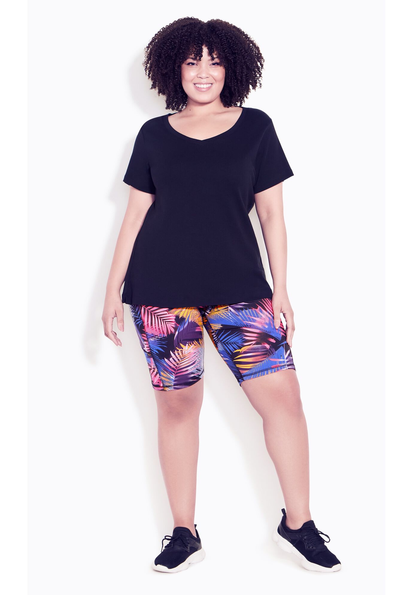 Print Bike Short, PALM CORAL, hi-res image number 0