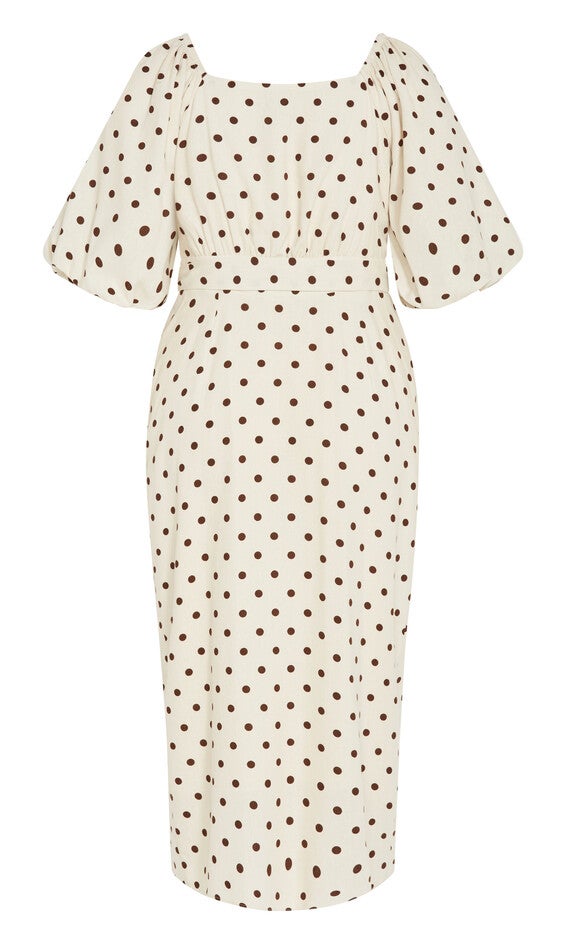 Claudine Print Dress - cream, BEIGE, alternate image number null