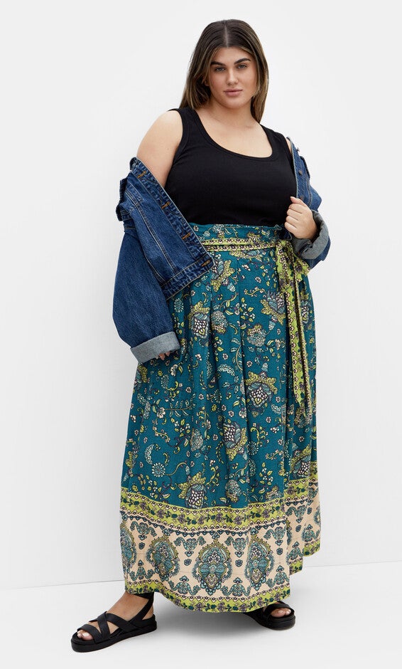 Mysteria Border Skirt - french blue, BLUE, alternate image number null