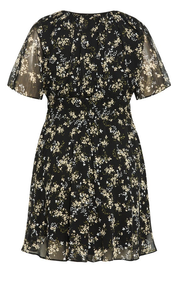 Cara Print Dress - black, BLACK, alternate image number 4