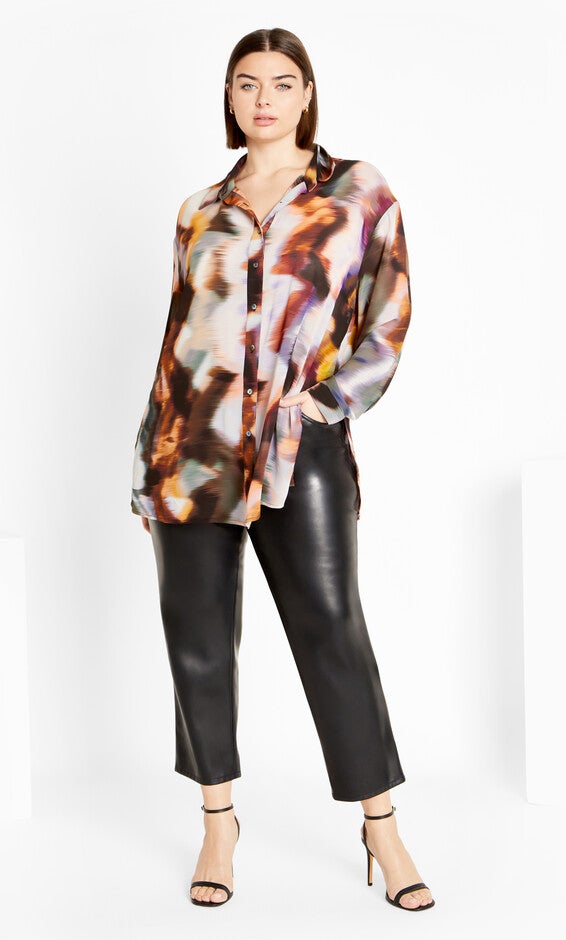Sheer Lover Print Shirt - white, MINERALS, alternate image number null