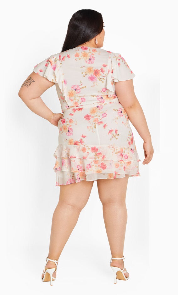 Romantic Print Dress - ivory, IVORY PATRICE BLOOM, alternate image number null