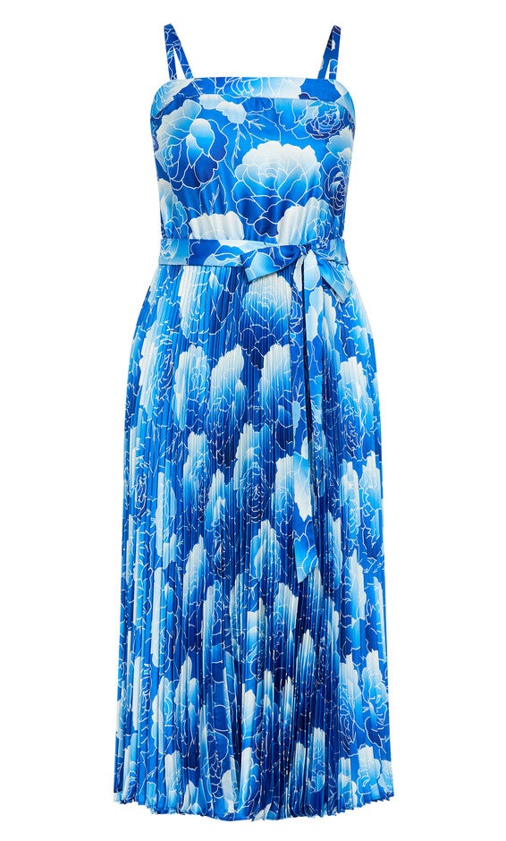 Jayda Print Dress - soft blue, SOFT, alternate image number 3