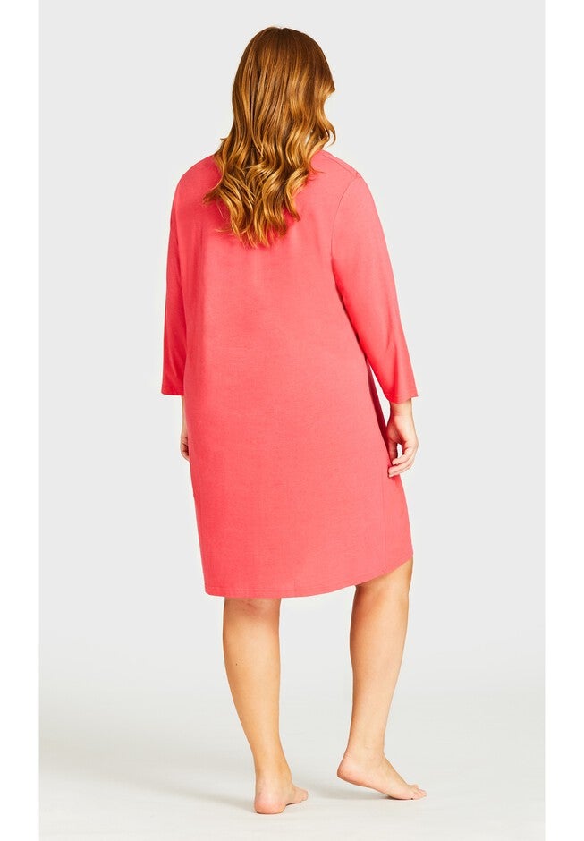 3/4 Sleeve Sleep Shirt, NEED SLEEP PRINT, on-hover image number 1