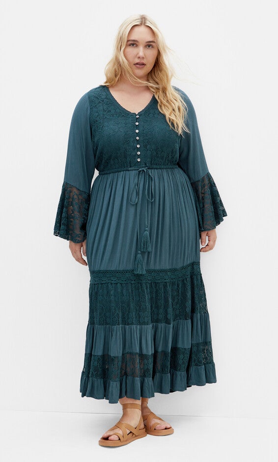 Tisha Lace Maxi Dress - aegean, BLUE, hi-res image number null