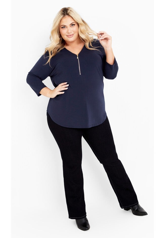 Fiona Zip Top, MIDNIGHT BLOOM, alternate image number null