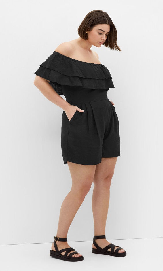 Poppy Playsuit - black, BLACK, hi-res image number null