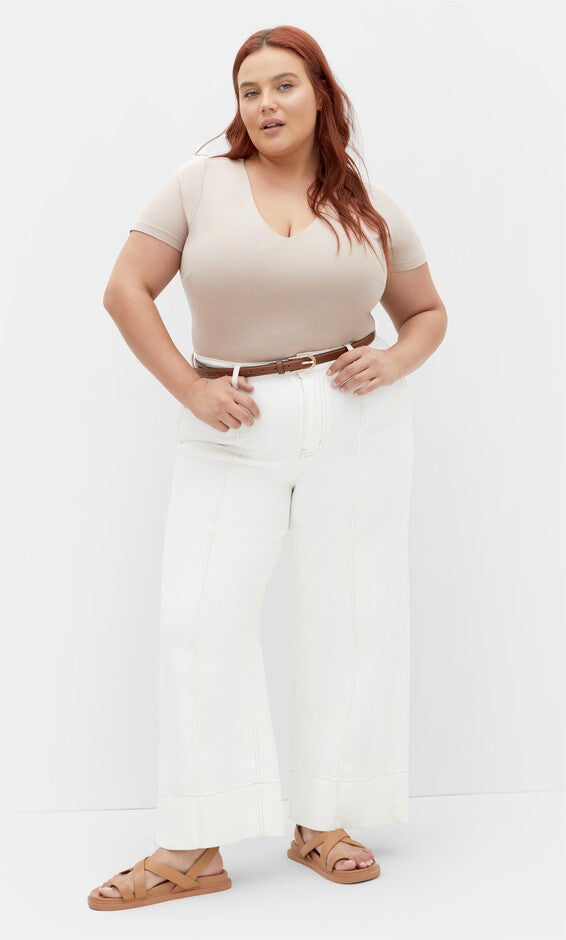 Harley Millie Crop Jean - ivory, CREAM, hi-res image number null