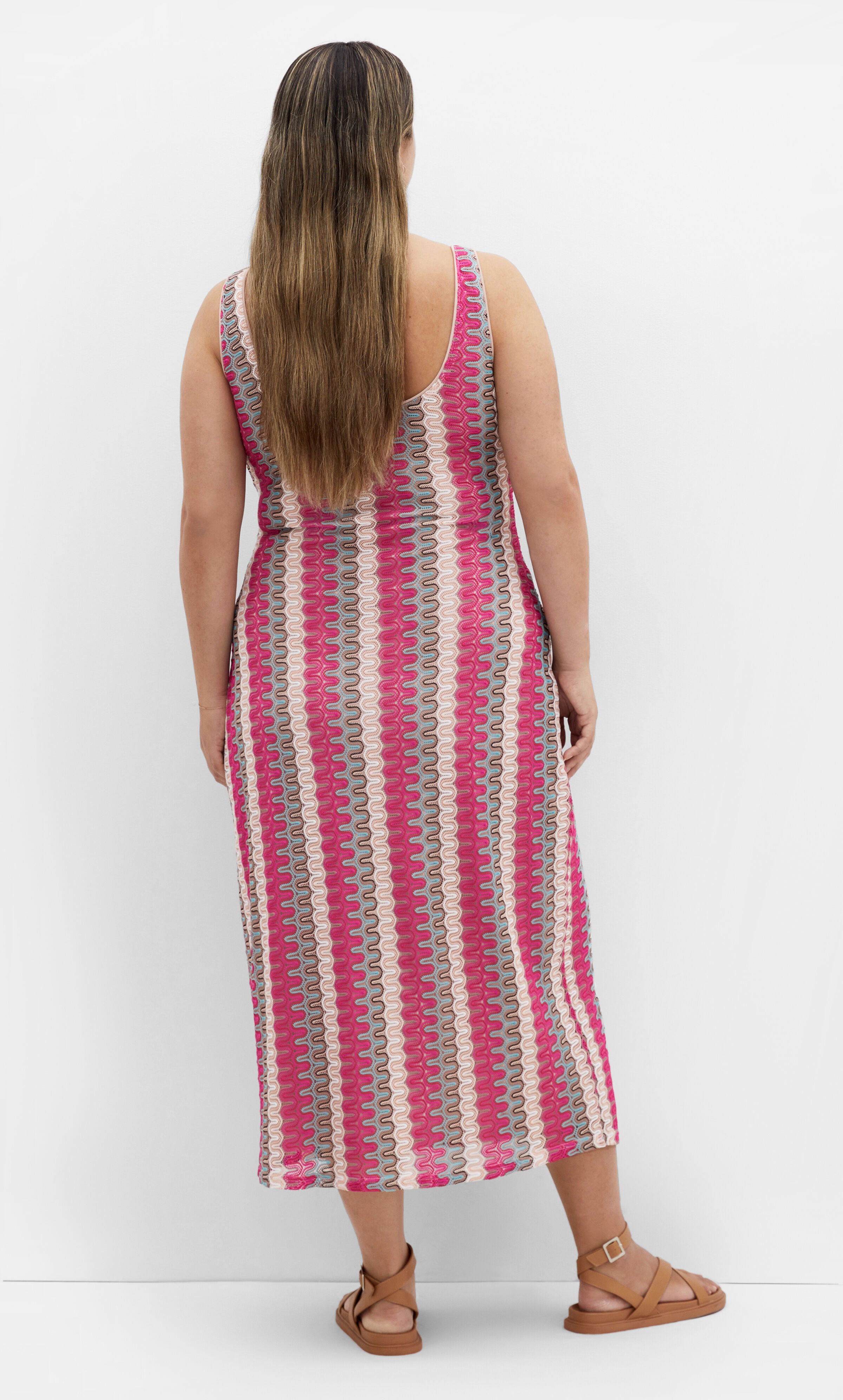 Leilani Stripe Dress - pink, ORANGE, alternate image number 3