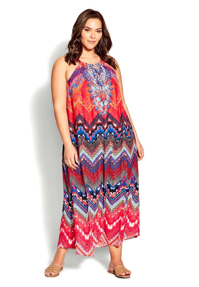 Beauty Halter Maxi Dress, TOMORROW'S TRIBE, on-hover image number 1