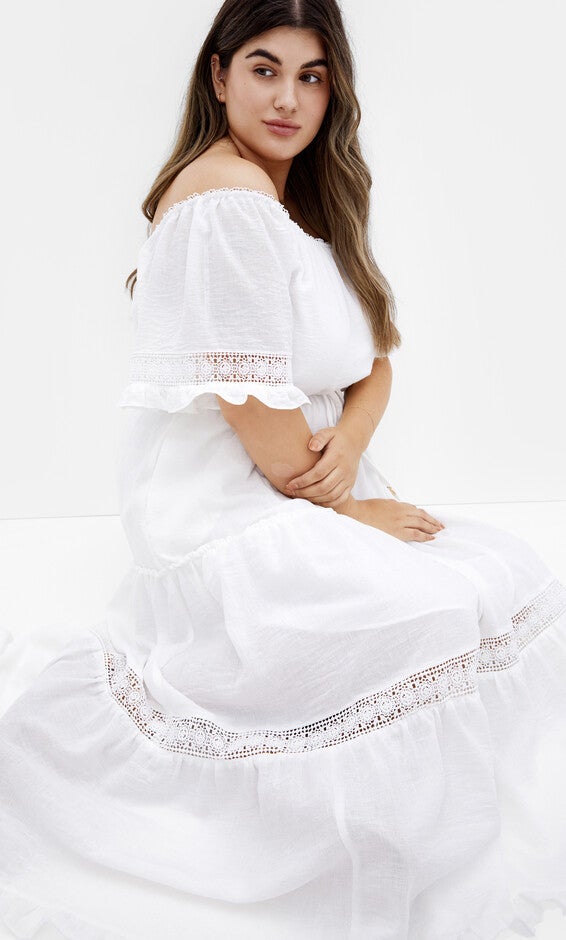 Angel Midi Dress - ivory, WHITE, alternate image number 3
