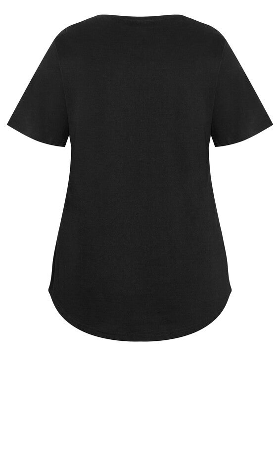 Curved Hem Tee - black multi, RED, alternate image number 4