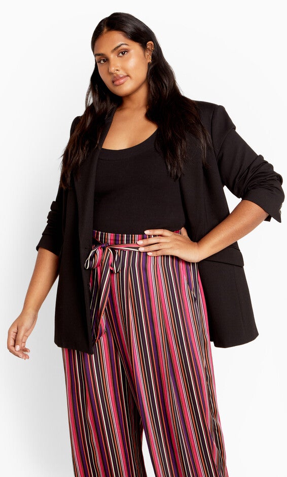 Willow Stripe Pant - black, PURPLE, alternate image number 2