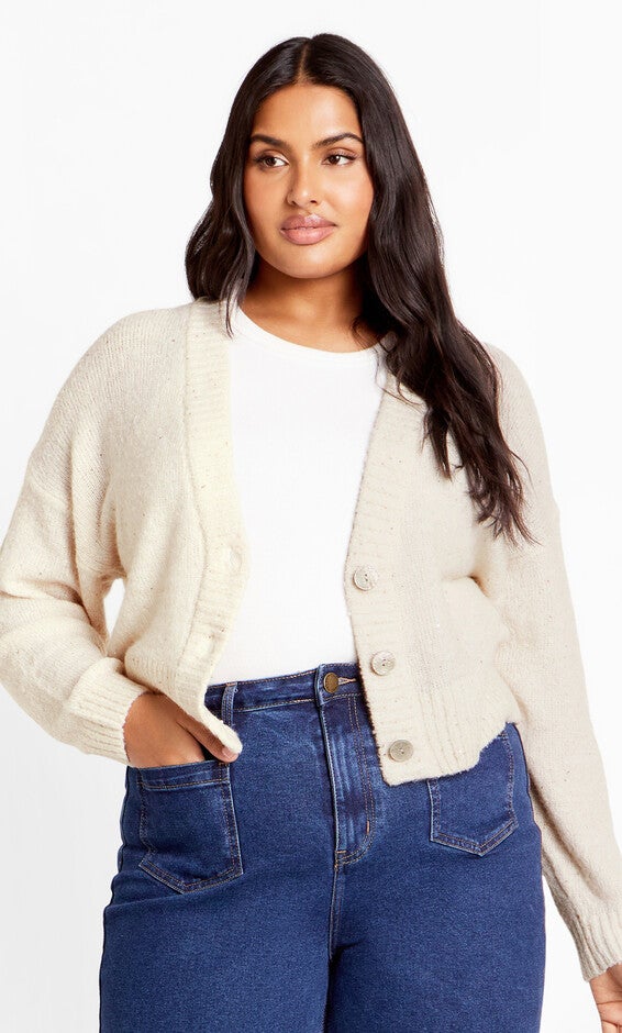 Miranda Cardigan - champagne, BEIGE, hi-res image number 0