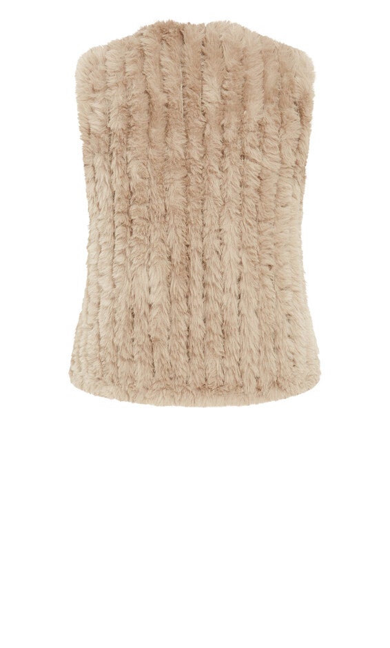 Eve Faux Fur Vest - natural grey, BROWN, alternate image number null