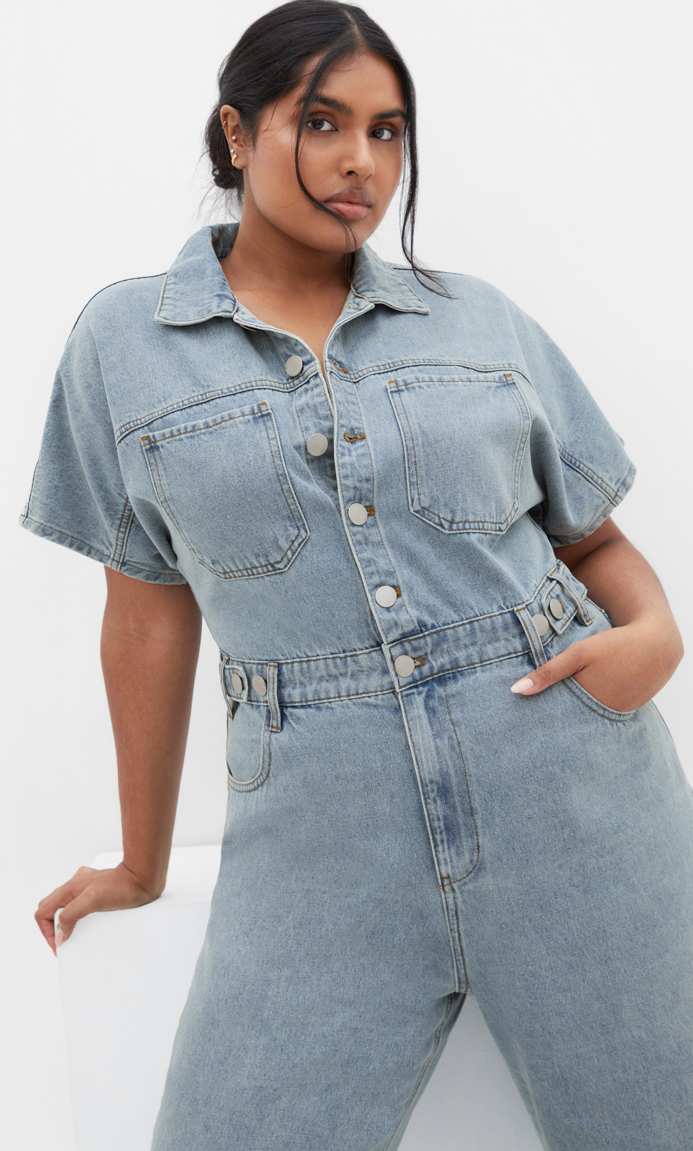 Karsyn Boiler Suit - light denim, BLUE, alternate image number 4