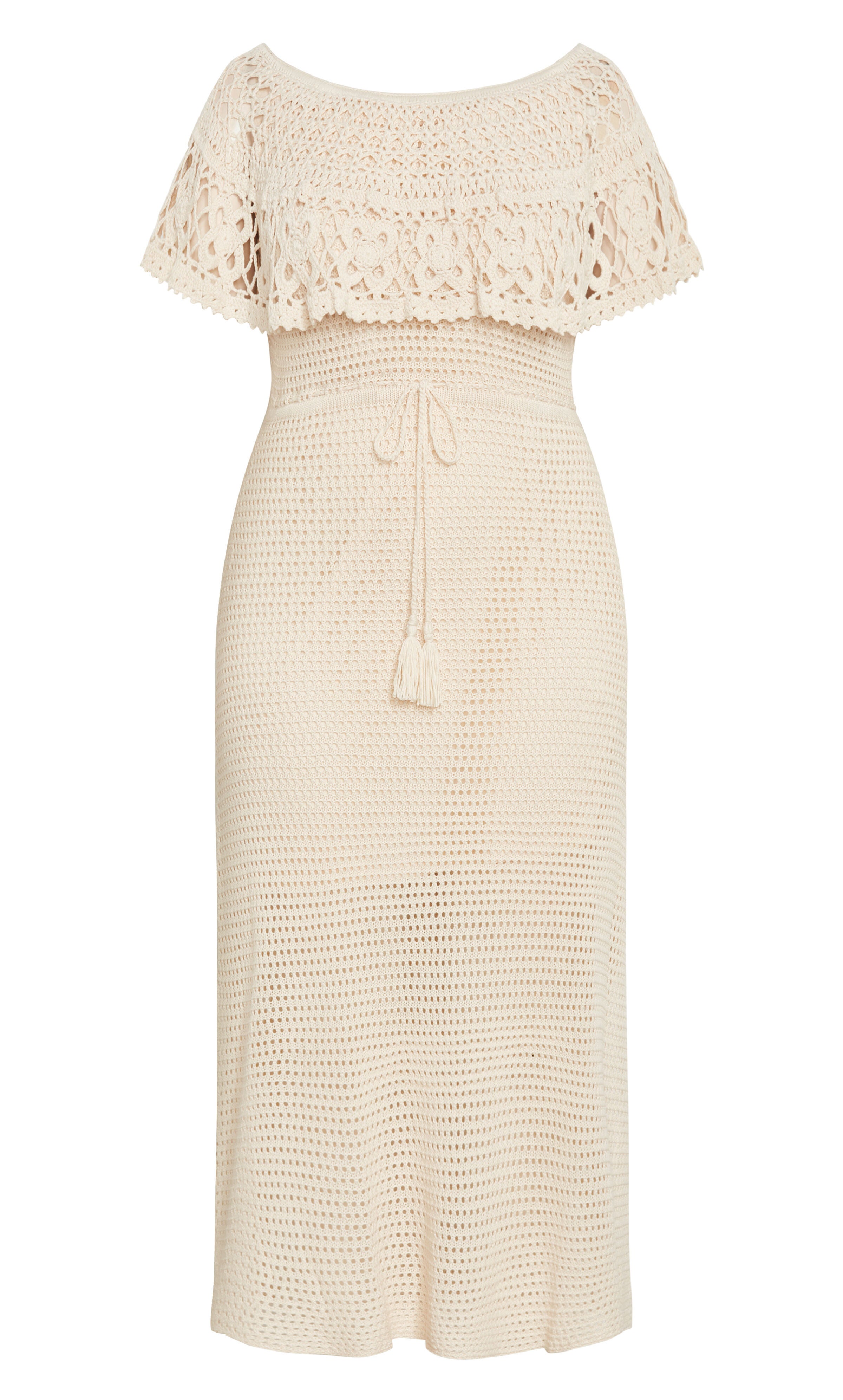 Callie Crochet Dress - natural, BEIGE, alternate image number 5