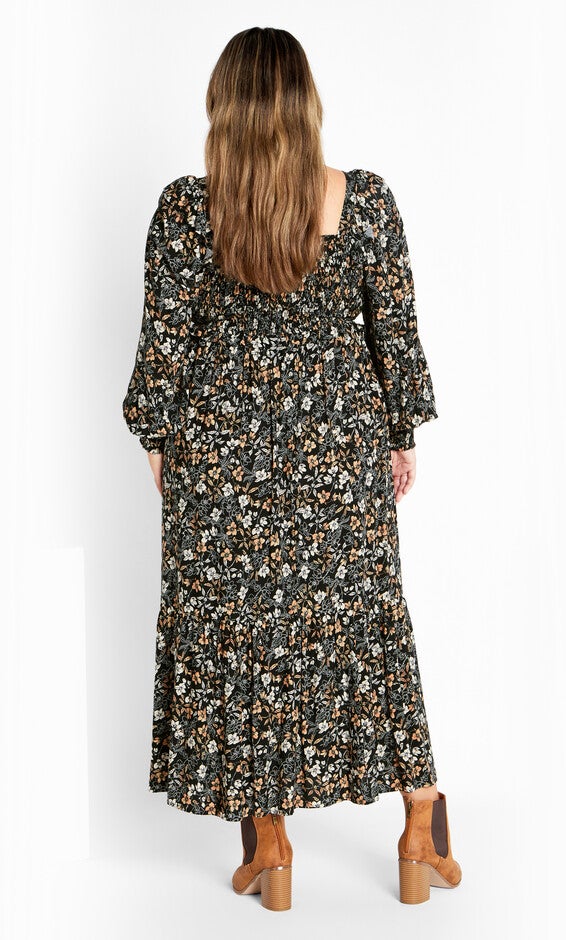 Emilie Dress - ditsy, BLACK, alternate image number 2