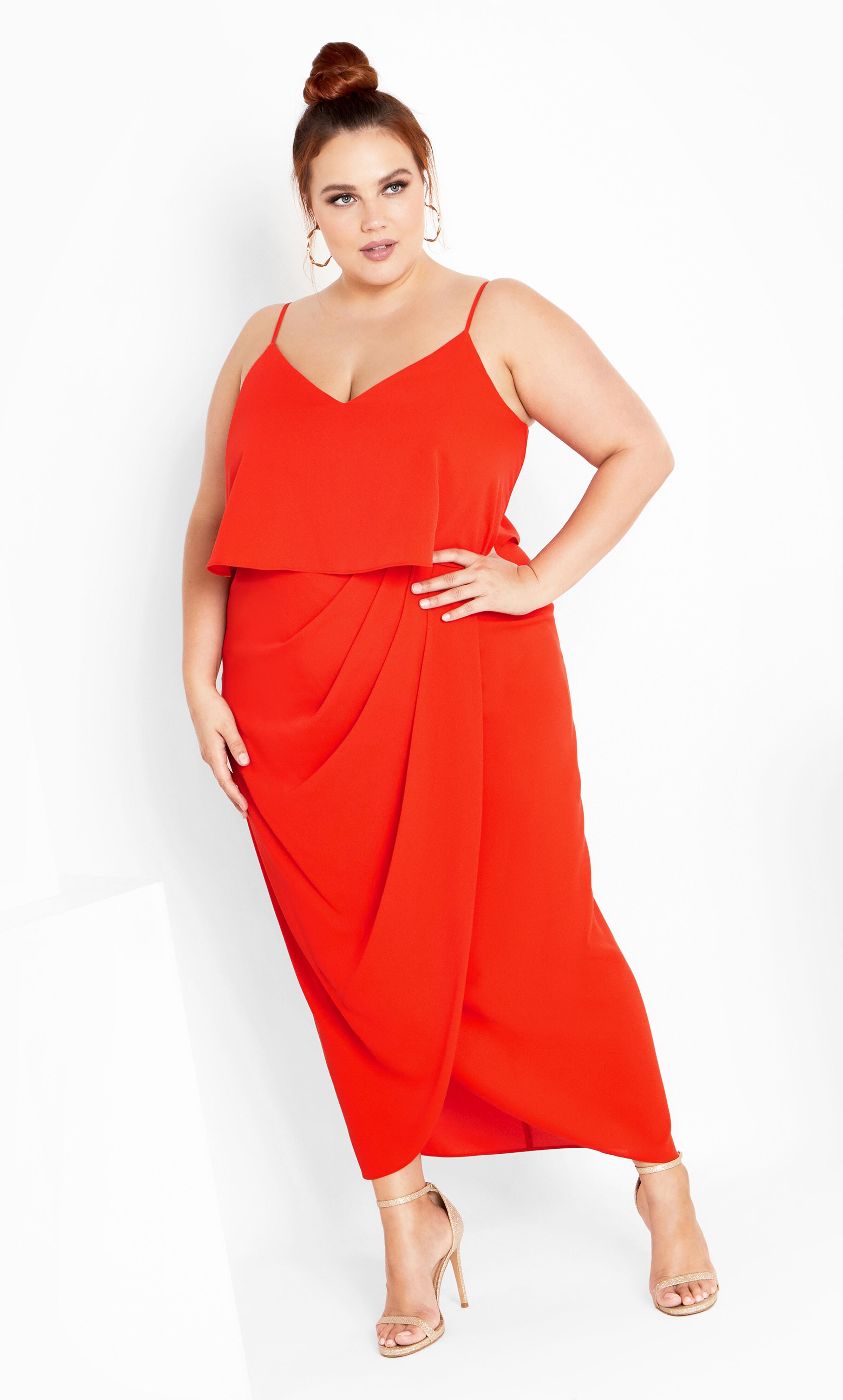 Overlay Dress - orange, ORANGE, alternate image number 2