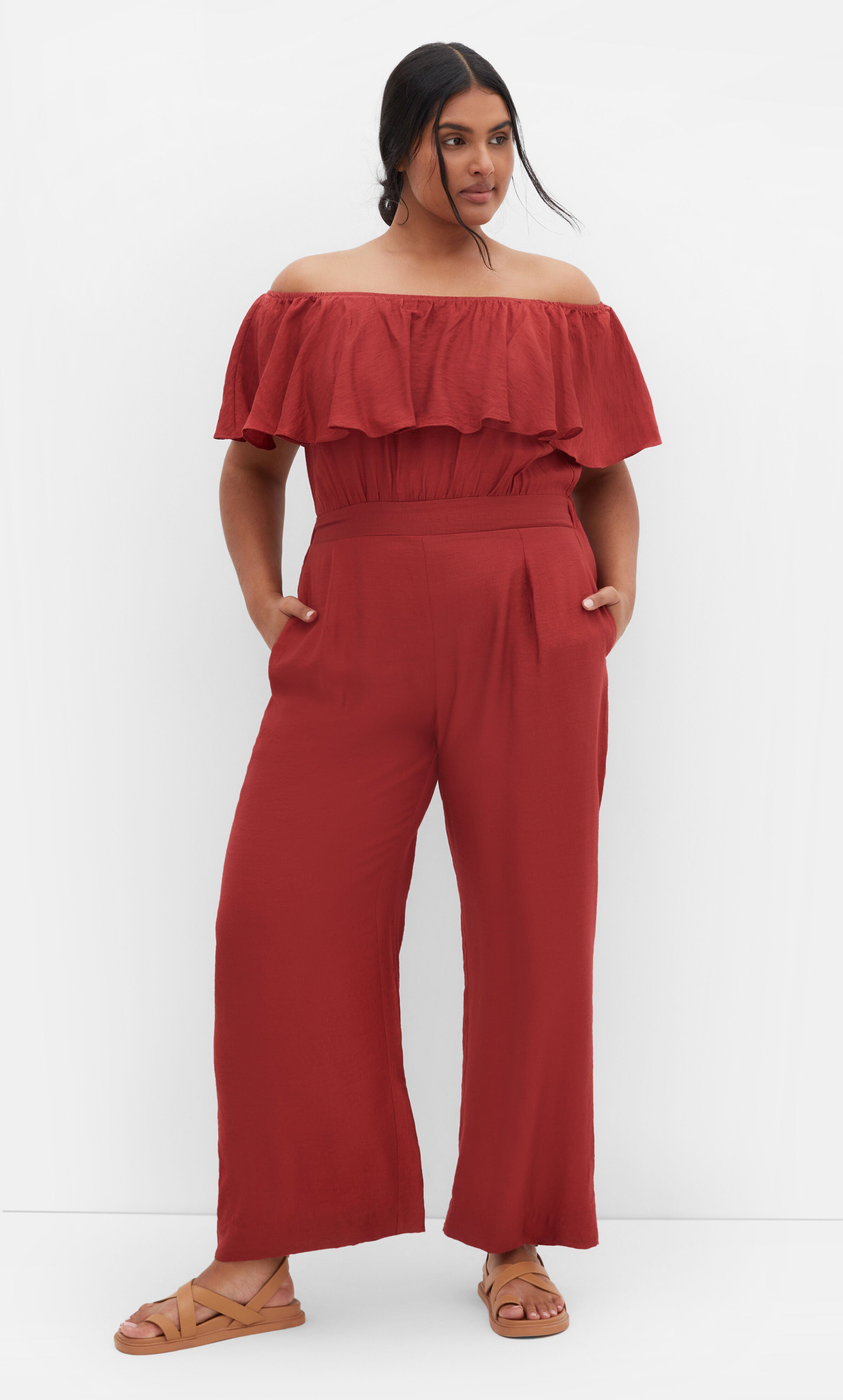 Serene Jumpsuit - sienna, BROWN, hi-res image number 0