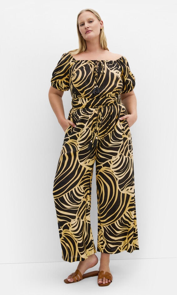Erica Swirl Jumpsuit - black, GREEN, hi-res image number null