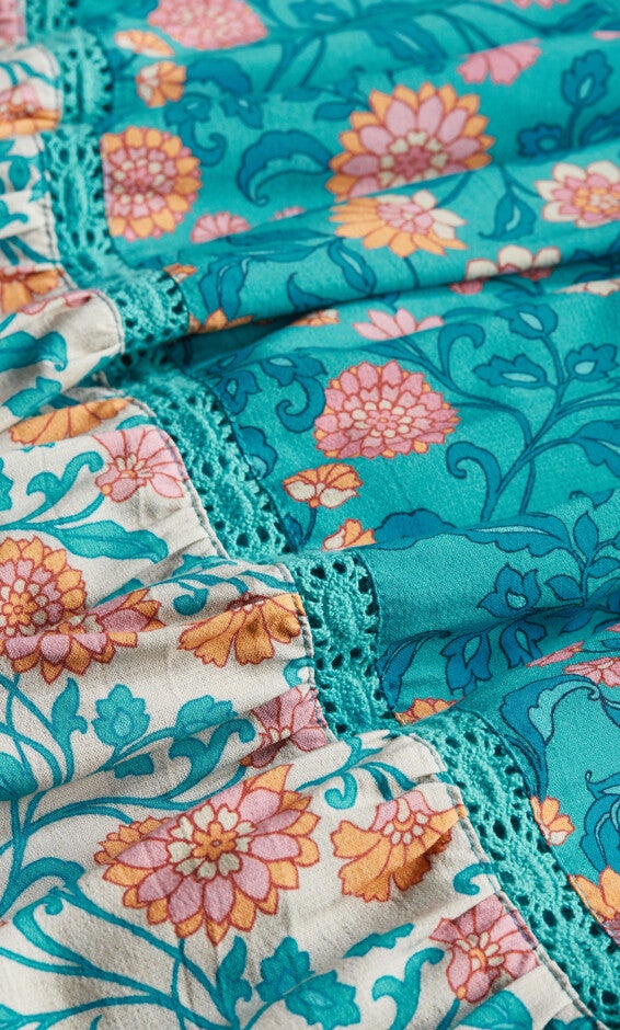 Aurora Mini Dress - gardenia, TURQUOISE, alternate image number 7