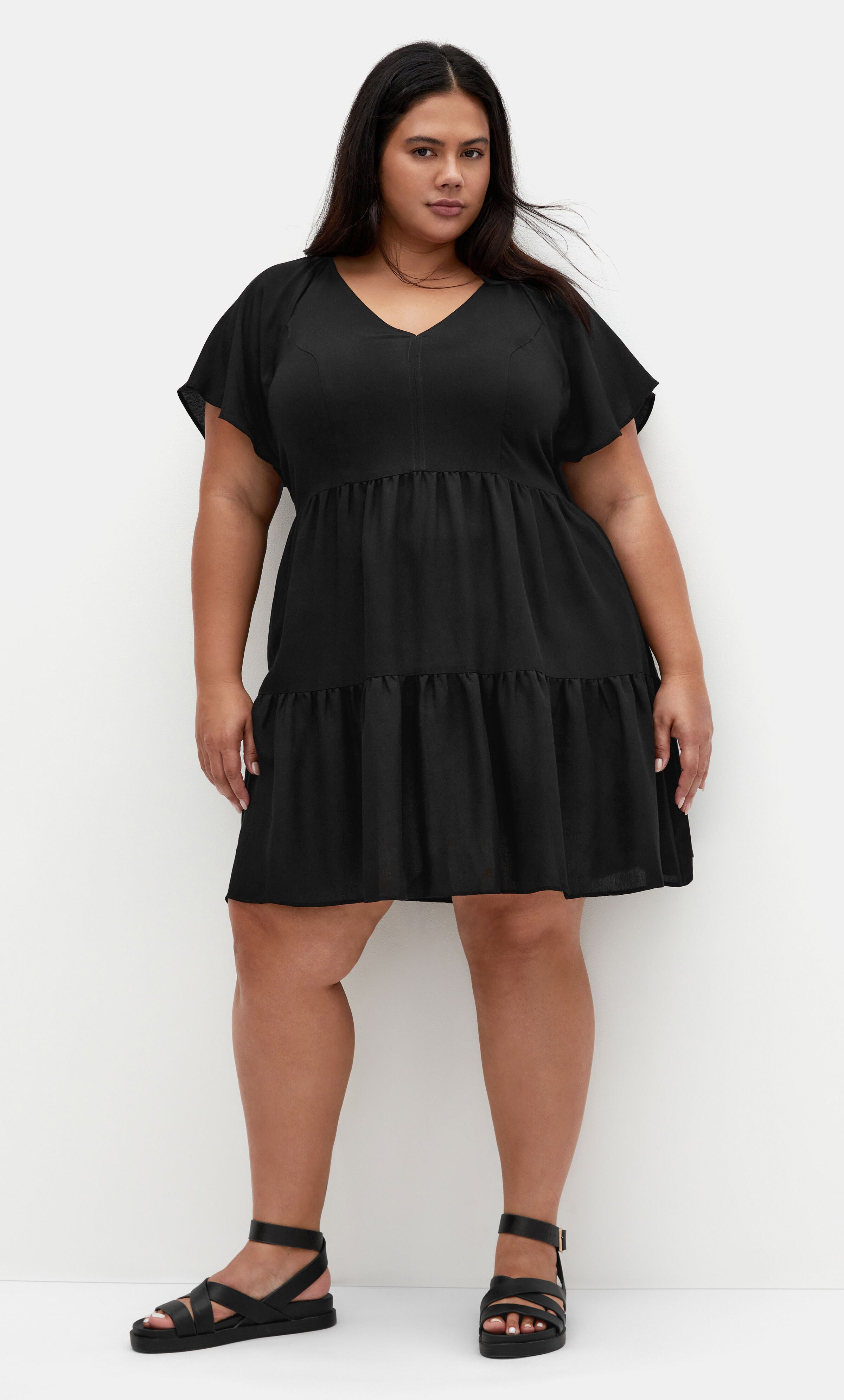 midnight dazzle mesh flyaway dress Petite Plus Size Women's Midnight Dazzle Flyaway Dress by Catherines in Mariner Navy (Size 2XWP)