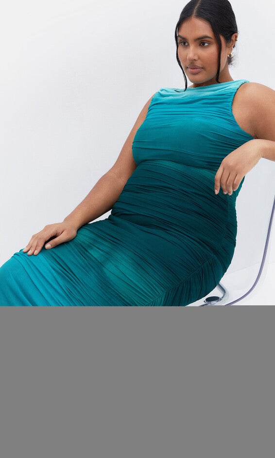 Halo Ombre Dress - green, GREEN, alternate image number null
