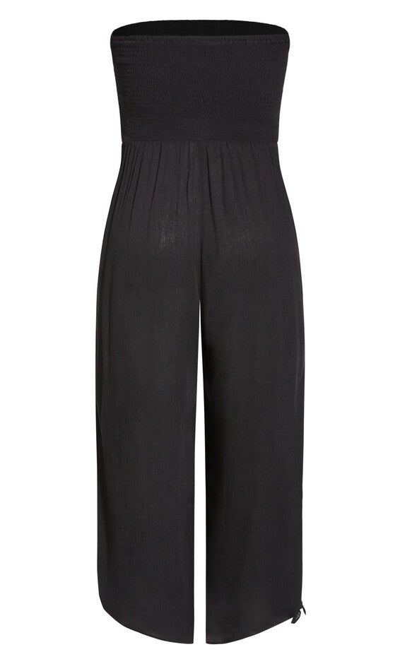Smocked Jumpsuit - black, BLACK, alternate image number null