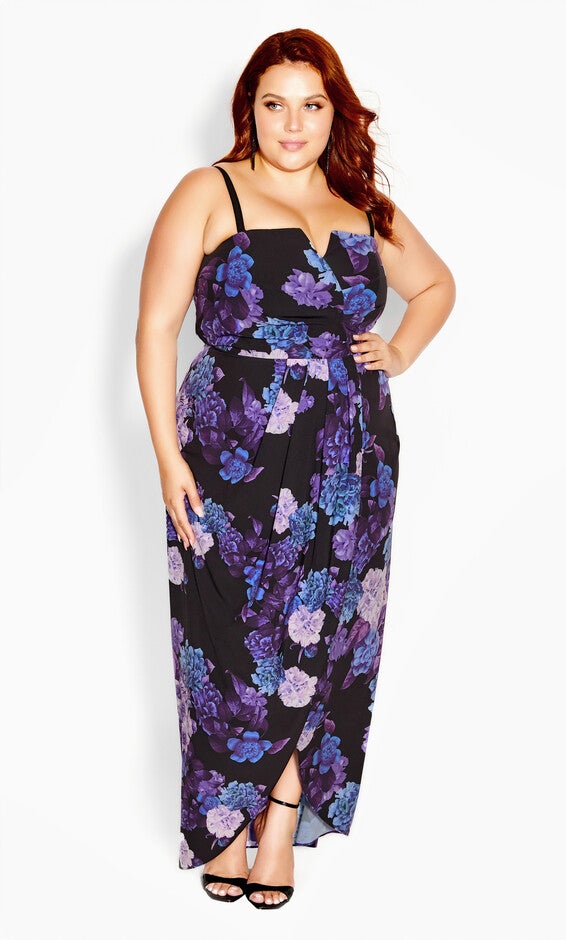 Hydrangea Maxi Dress - black, BLACK, hi-res image number null