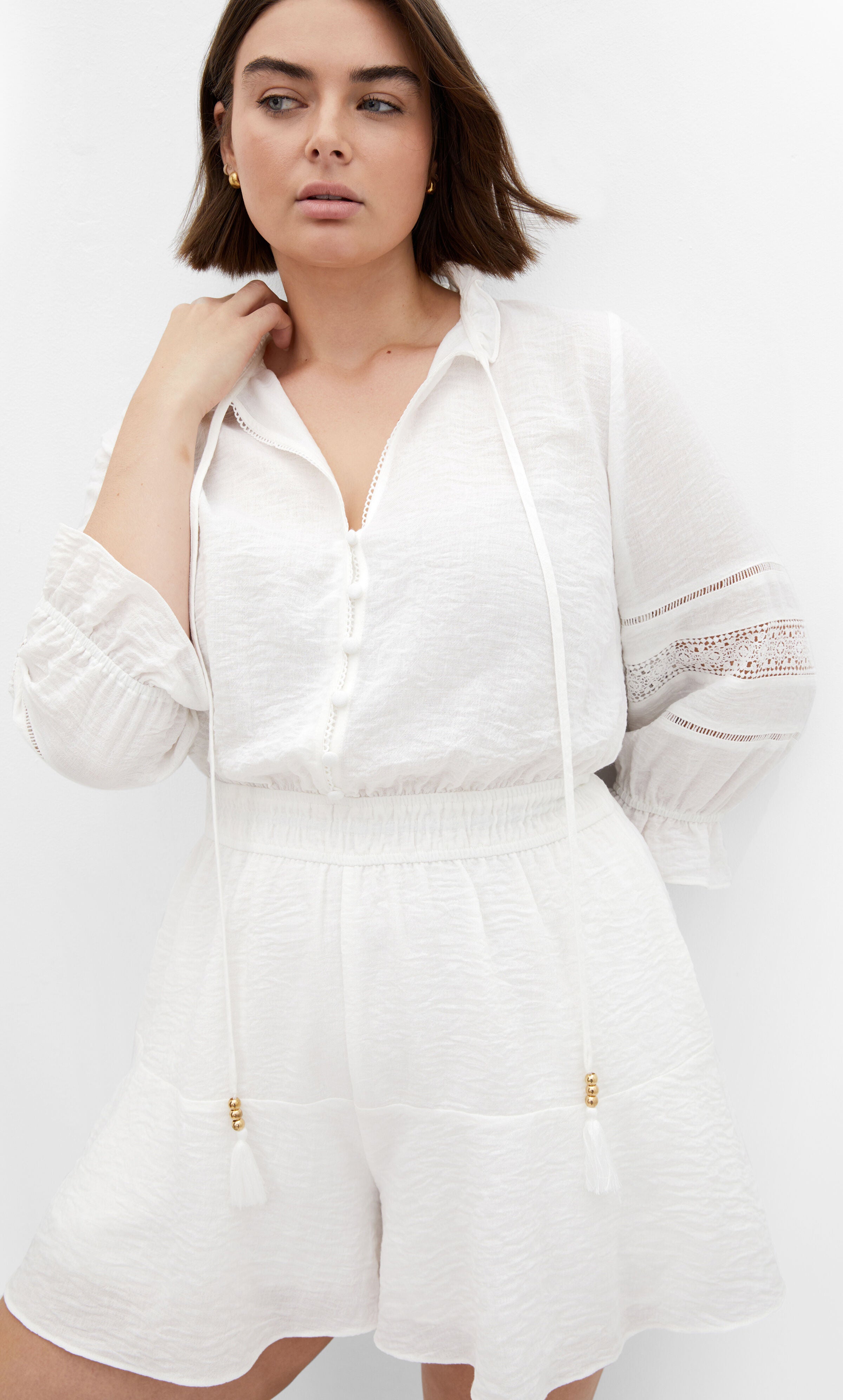 Faye Playsuit - ivory, WHITE, alternate image number 1