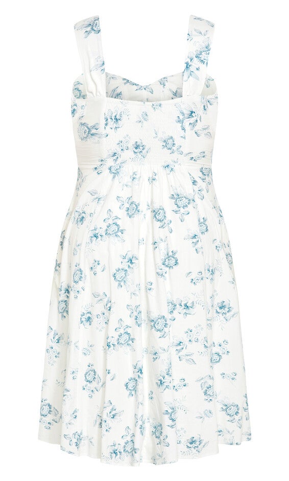Marylou Print Dress - blue, ETCHED, alternate image number 4