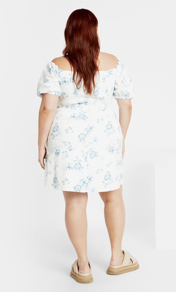 Martine Print Dress - blue, ETCHED, alternate image number 5