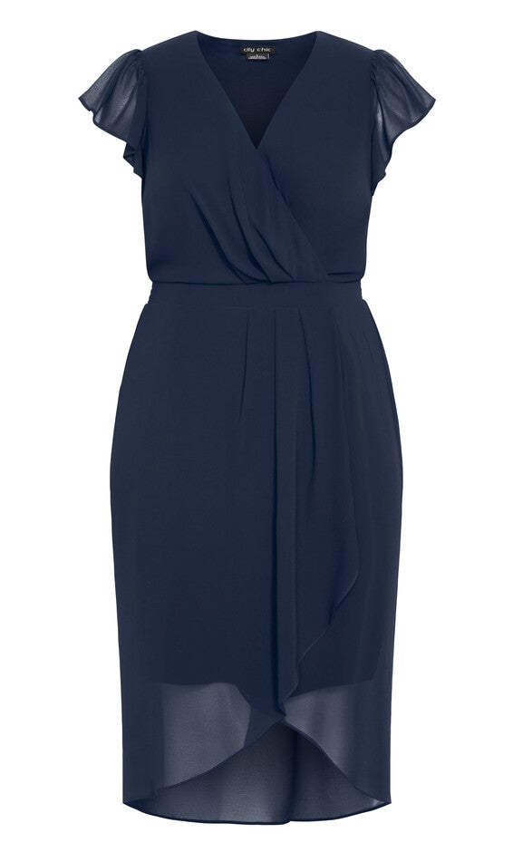 Wrap Swing Dress - navy, TRUE, alternate image number 4