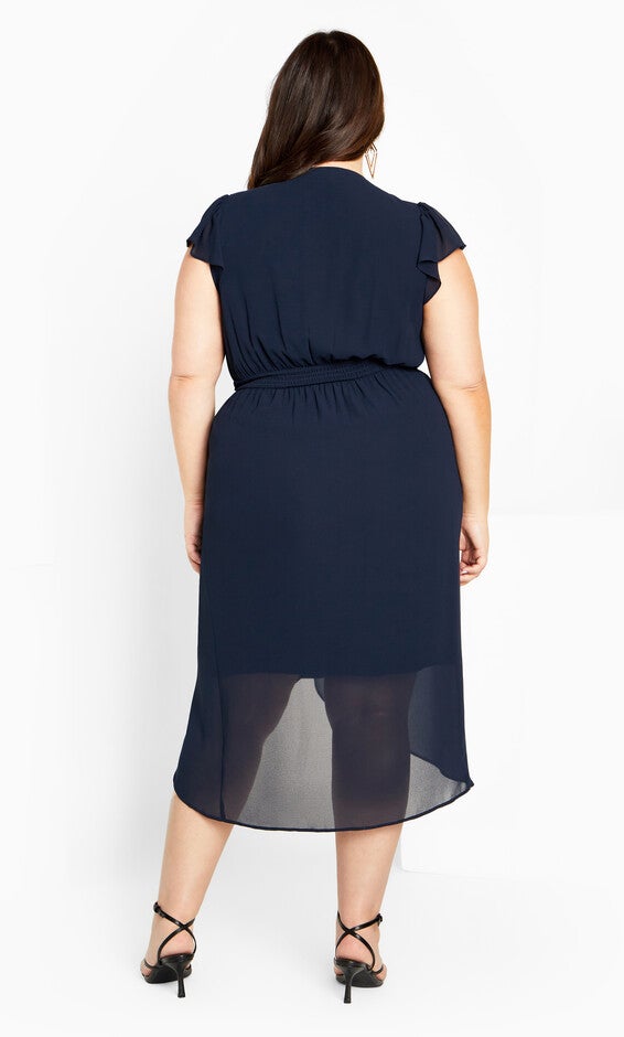 Wrap Swing Dress - navy, TRUE, alternate image number 3