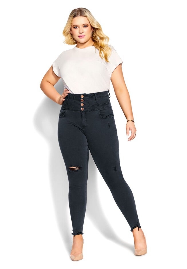 Corset Rip Vibes Jean - midnight, BLUE, on-hover image number null