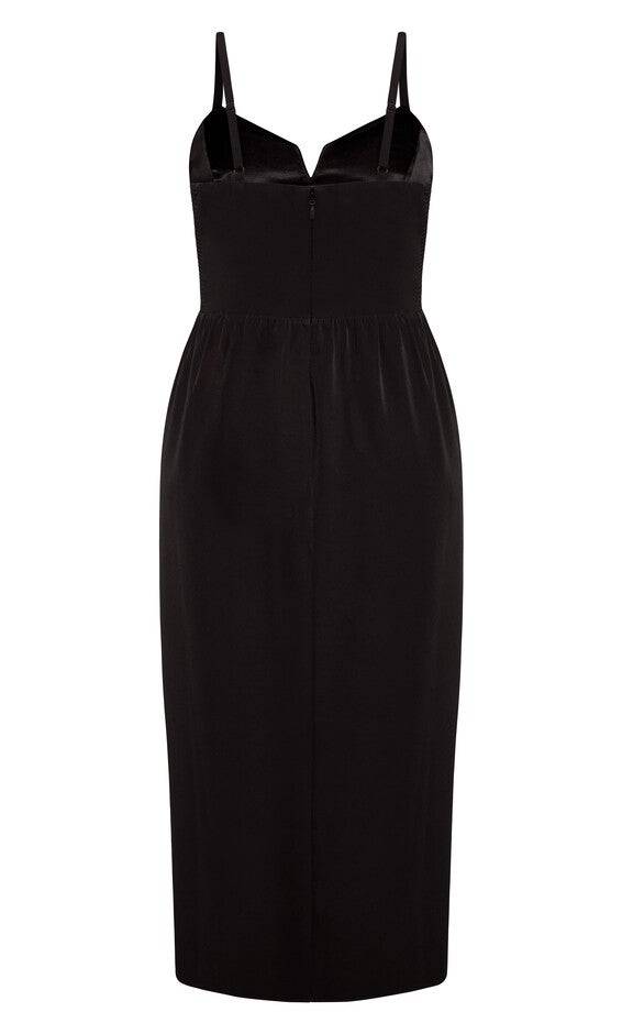 Sassy Flex Fit Tulip V Dress - black, BLACK, alternate image number null