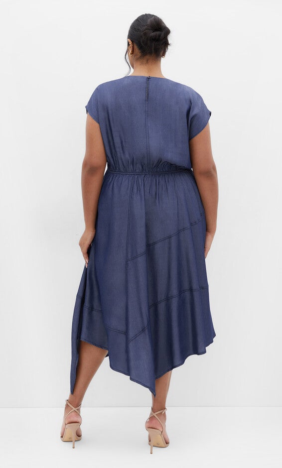 Hampstead Dress - dark denim, BLUE, alternate image number null