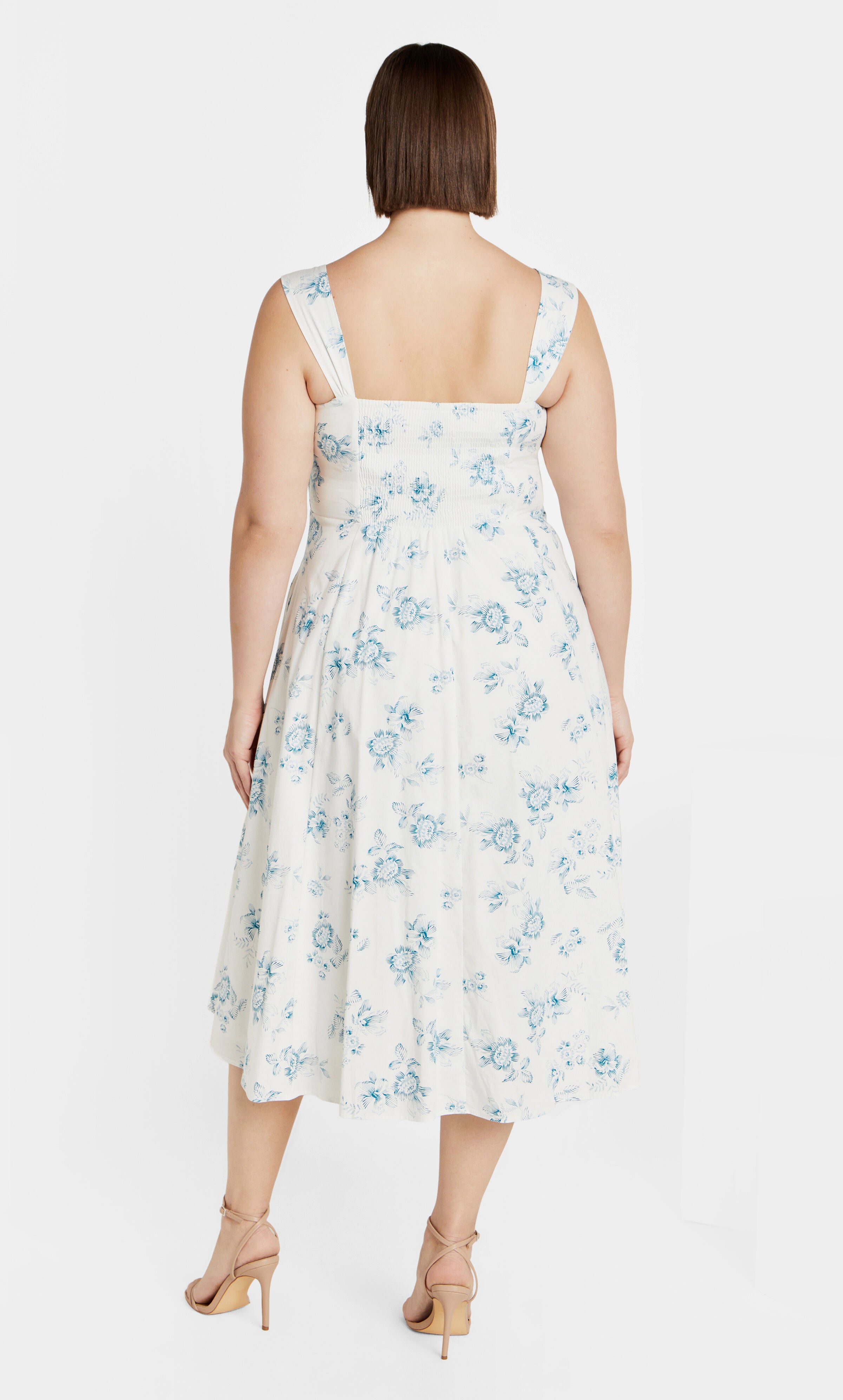 Marylou Print Dress - blue, WHITE, alternate image number 2