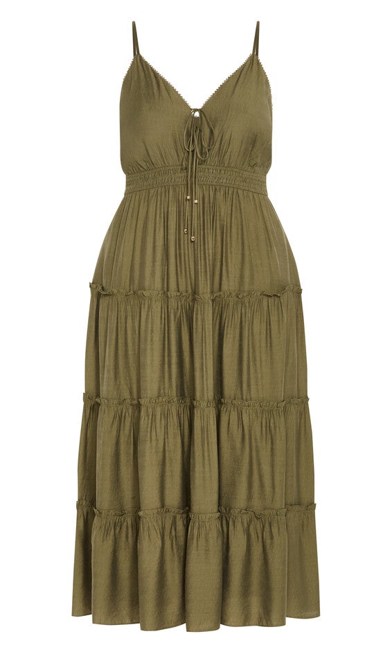 Aiza Maxi Dress - khaki, GREEN, alternate image number null